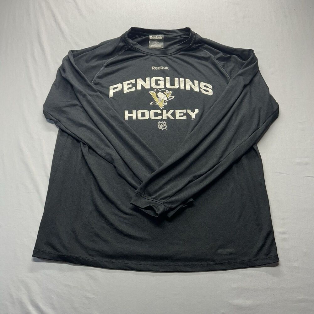 REEBOK Pittsburgh Penguins Long Sleeve shirt Sz Large